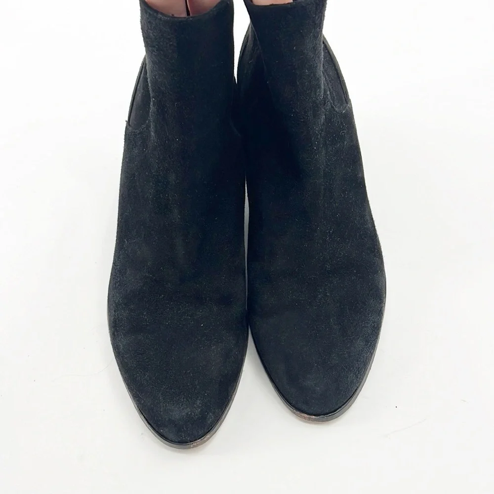 EILEEN Fisher Peer Black Suede Ankle Booties size 7.5 - Picture 7 of 14